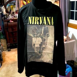 Oversized black Nirvana sweatshirt